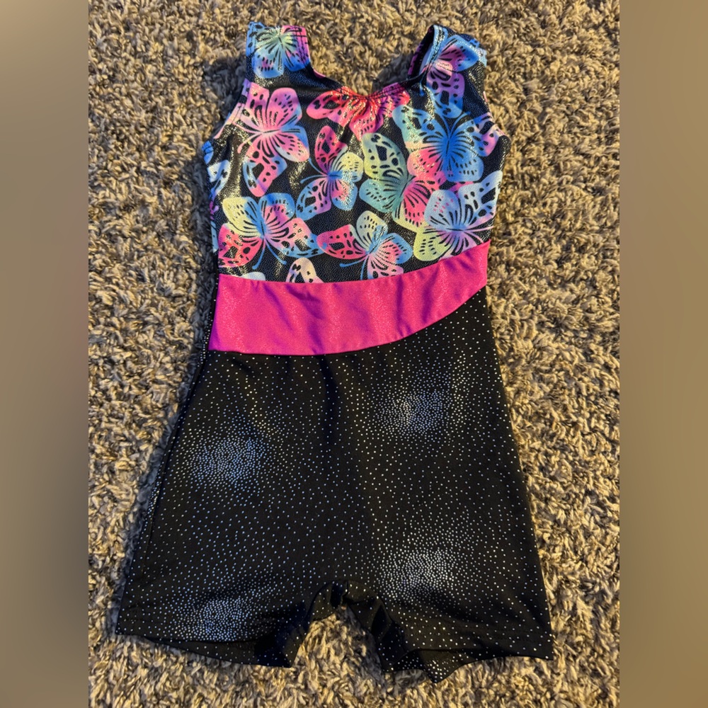Girls gymnastics dance leotard shorts